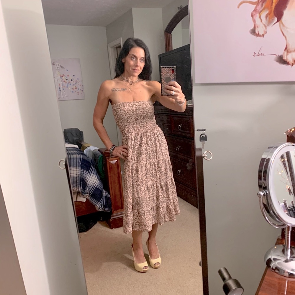 Threads for thought strapless dress. Very casual